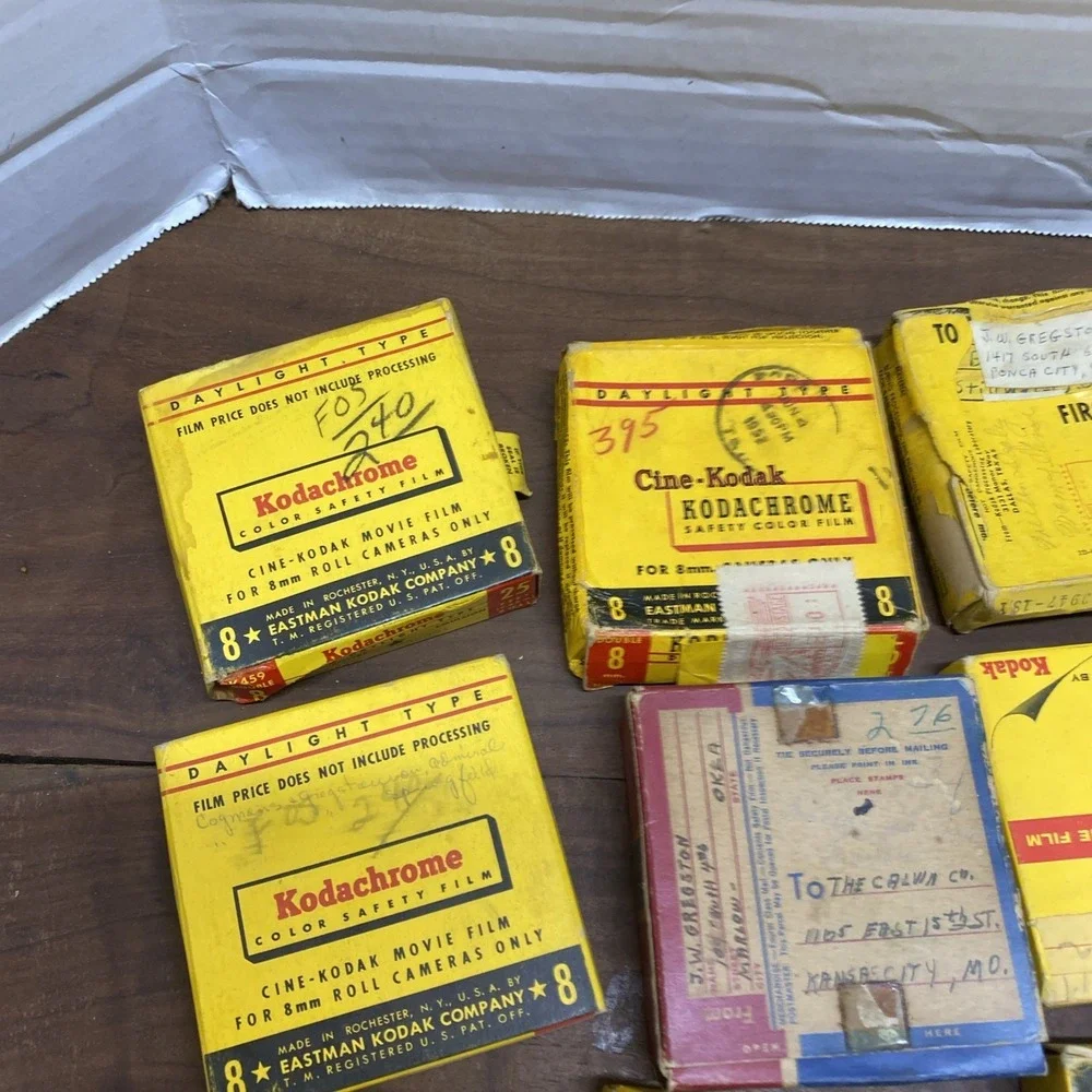 Vintage Kodak 8mm Cine Film Lot – Super-X & Kodachrome Estate Find Lot Of 10